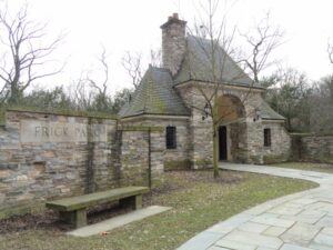 Historic Frick Park entrance gate in Pittsburgh; representative park image, not the Alphabet Trail and Tales event.