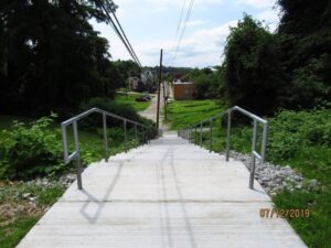 Junilla Street city steps in Pittsburgh's Middle Hill neighborhood