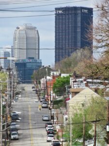 Representative 2025 view of Webster Avenue in Pittsburgh’s Hill District; not the site or date of the police arrests.